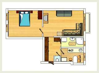 Апартаменты Apartments on Moskovskaja Днепр Апартаменты с 1 спальней-16